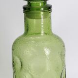Green bottle made of old glass