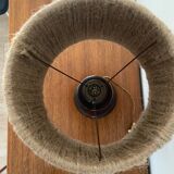 Turned wooden lamp