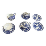 Porcelain tea set with dragon or cherry blossom motif