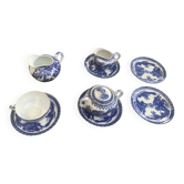 Porcelain tea set with dragon or cherry blossom motif