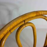 Funky set of five 60s bamboo chairs