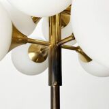 German brass floor lamp in Space Age style from the mid-century by Kaiser Leuchten, 1960s.