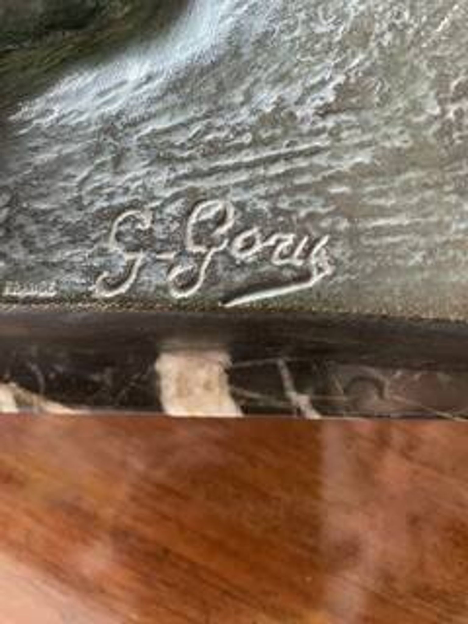 Bronze Sculpture - Georges Gori - The Helmsman - H. 30cm - Base: 15 X 42cm
