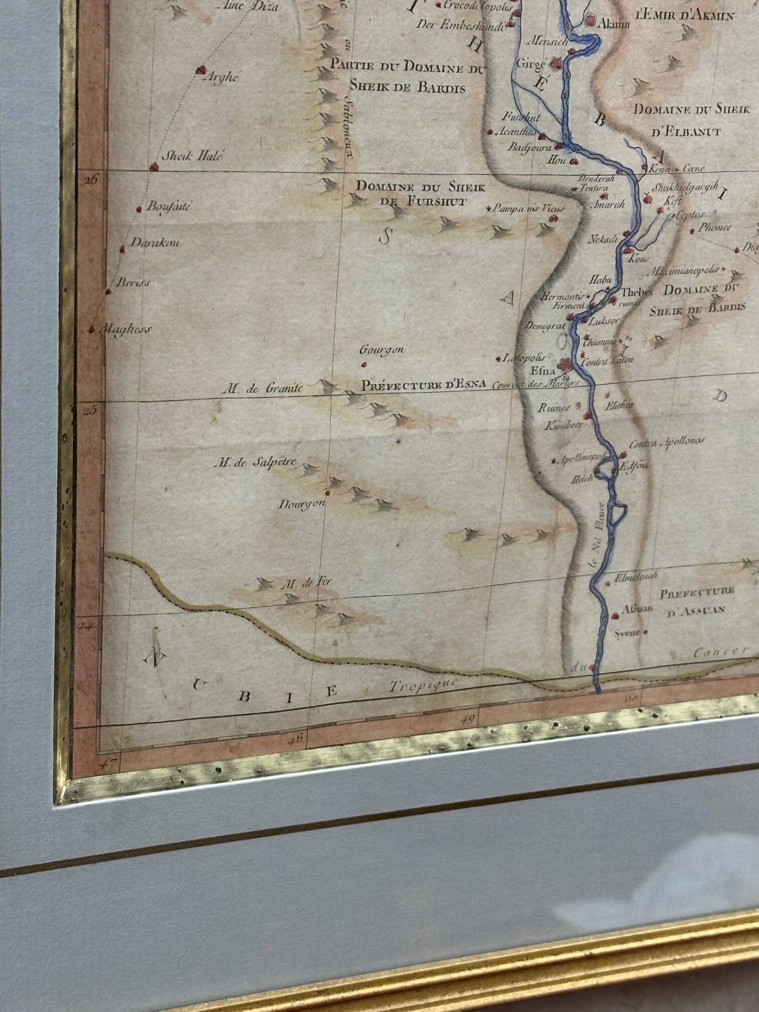 Map of Egypt 1762 under frame
