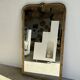 Large gilded mirror 19th century rounded corners mercury glass Louis XVI style