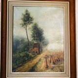 Oil on canvas: The sheaves of wheat