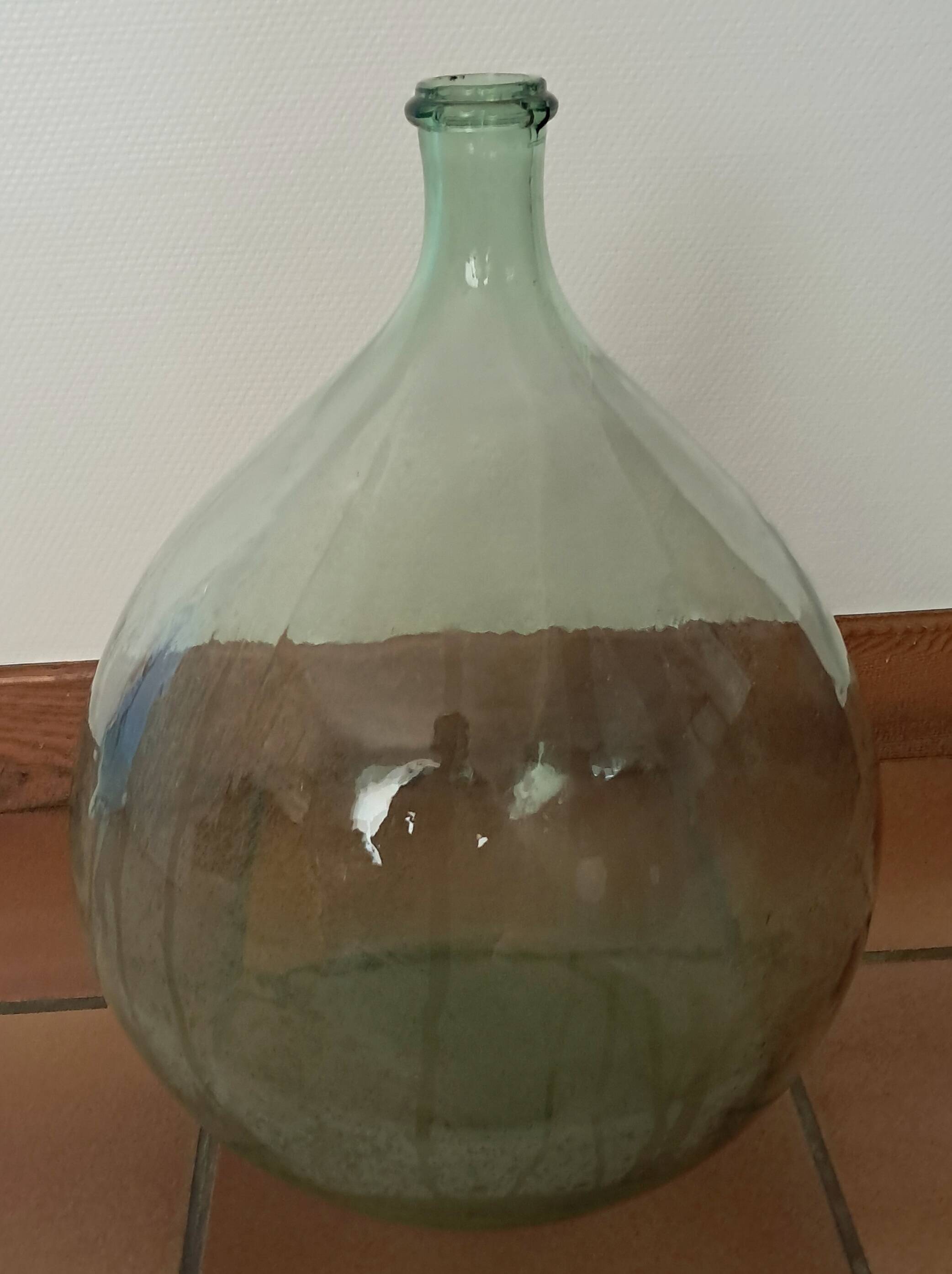 Clear glass demijohn