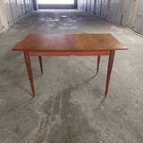 Scandinavian teak table with built-in extension