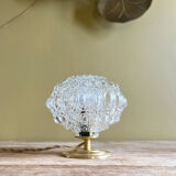 Lampe globe “godrons” ovale en verre
