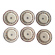 6 old English dessert plates, Wedgwood Bone, Australian model, early 20th century