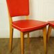 Pair of chairs "Zazou" skai red 1960