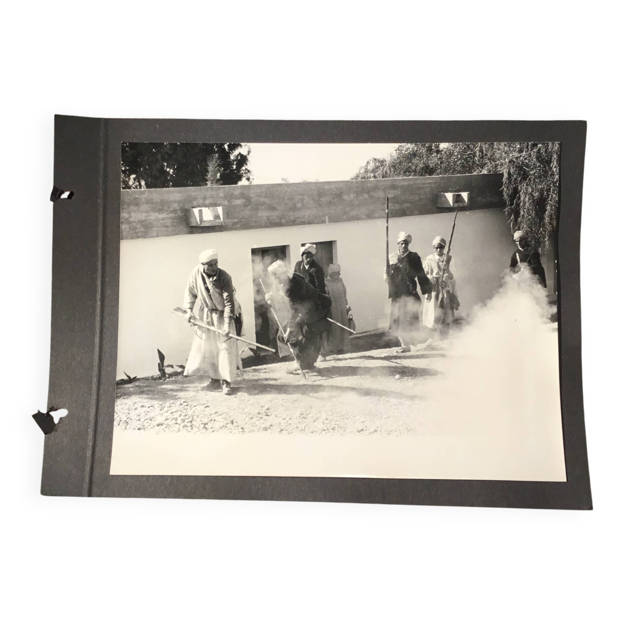 Black and white silver print middle east