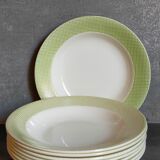 Eight earthenware plates from salins 50s