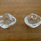 Pair of Crystal Salt Pepper Shakers BAYEL Made In France Vintage #C129