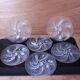 Set of 6 vintage 1970s Arcoroc oyster plates.