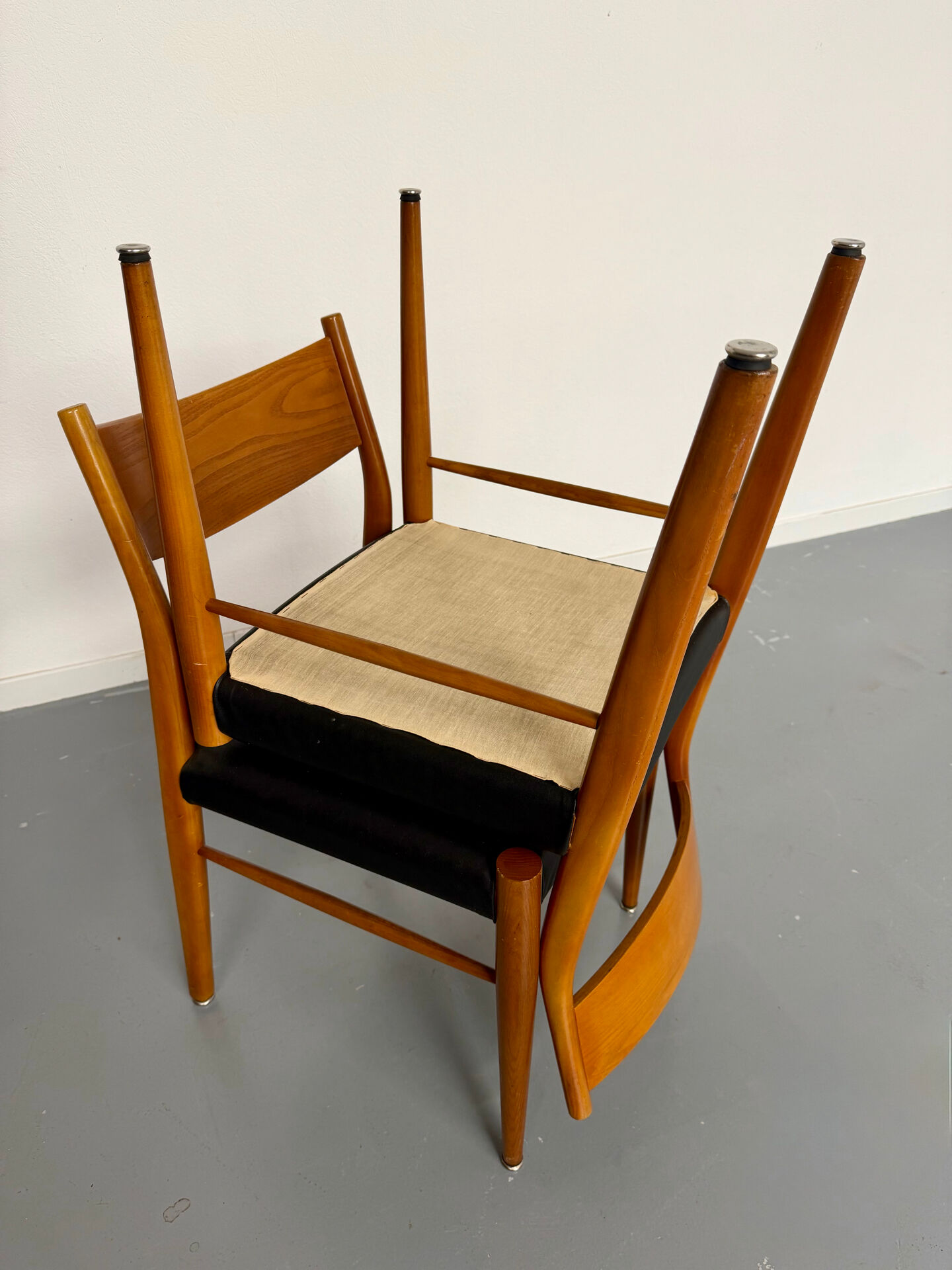 Pair of Italian design chairs by Consorzio Sedie Friuli, 1960s.