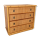 Commode italienne année 60 bambou et osier