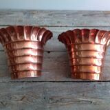 Duo de cache pots en cuivre