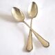 Set of 2 silver-plated teaspoons with C&L filigree, 14.5 cm