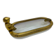 Cendrier en opaline laiteuse blanche et laiton doré