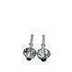 Paire d'appliques murales vintage en verre et chrome – 35 cm (H) x 15 cm (P)