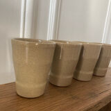4 stoneware cups