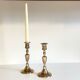 Pair of Scandinavian candle holders by scandia malm, Sweden