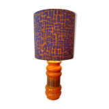 AK-Keramik: Lampe de table orange à partir d'un vase en céramique Mid Century