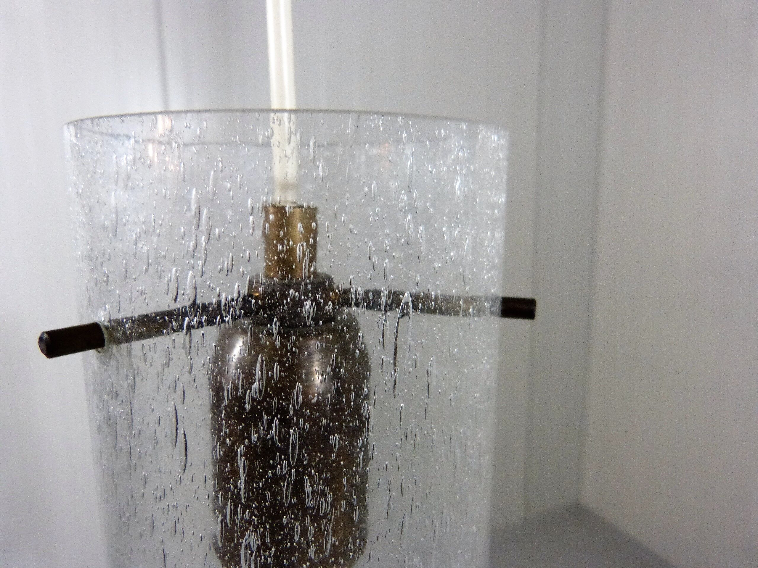 Glass hanging lamp Kaiser Leuchten, 1960’s