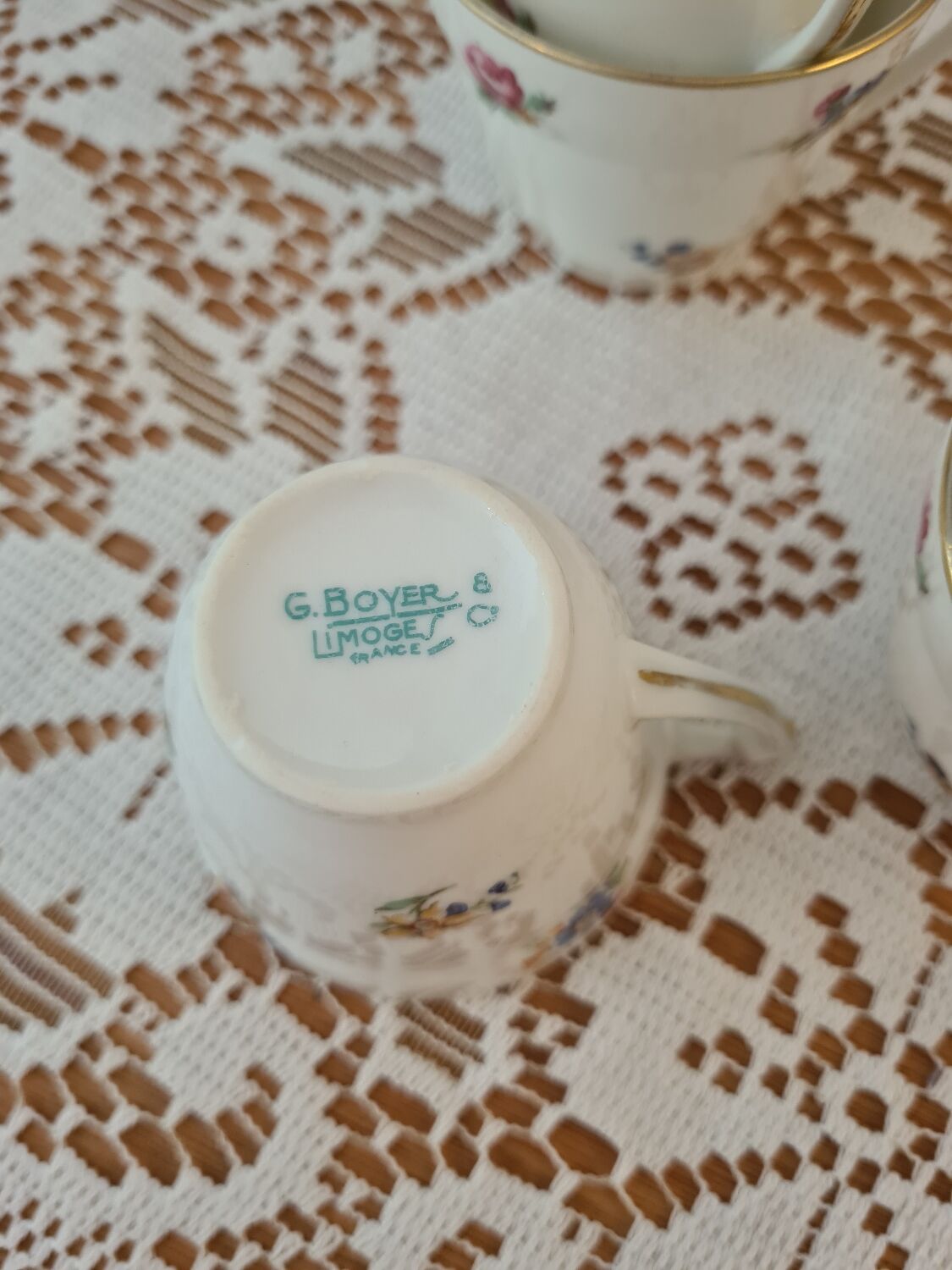 Tasses porcelaine Boyer