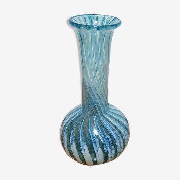 Vintage Glass Vase made by Phoenician Glass, Malta, 1980s