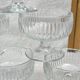 Lot de 10 coupes à dessert vintage en verre côtelé