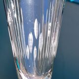 6 anciennes flûtes à champagne en cristal taillé