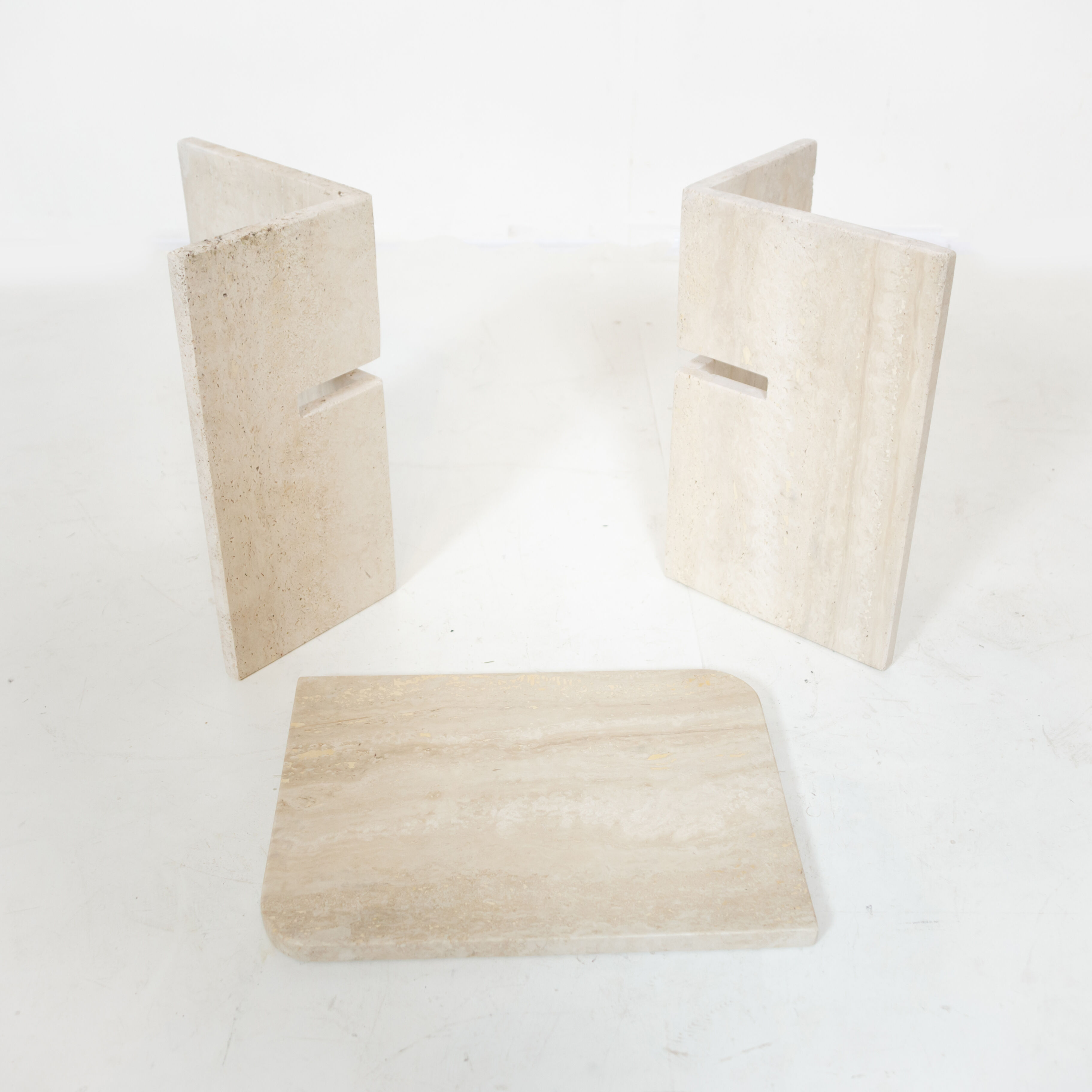 Vintage coffee table in travertine 1970