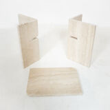 Vintage coffee table in travertine 1970