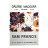 Affiche originale d'après sam francis, galerie maudoura, vallauris, 1979