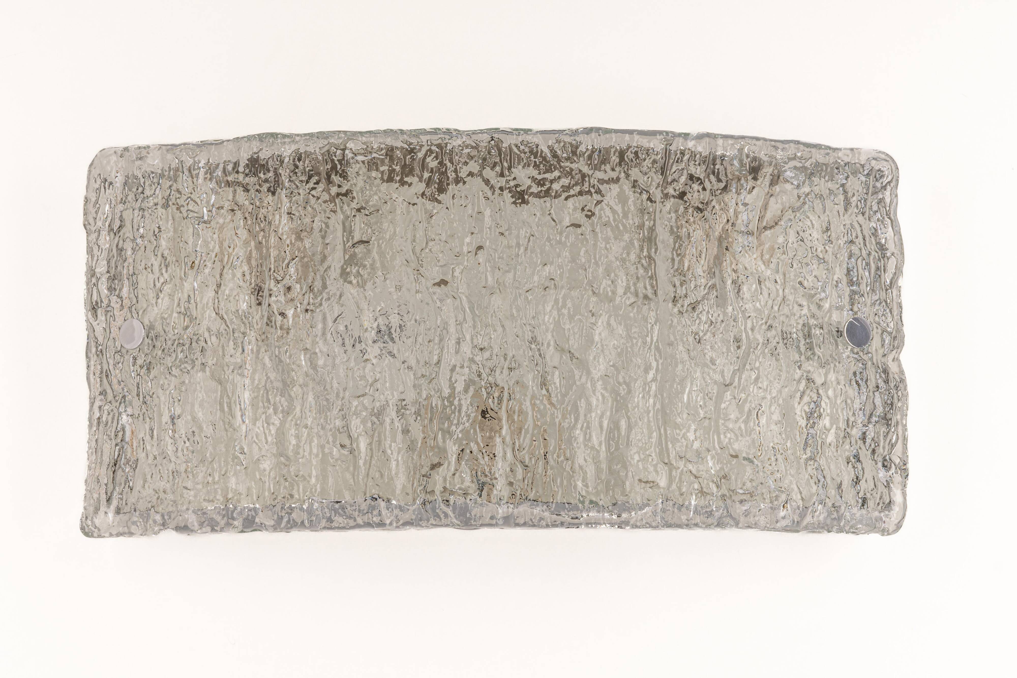 Simple Murano glass wall light by Kaiser, Germany, 1970s.