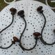 Lot de 3 porte-manteaux double patères bistrot bois et métal