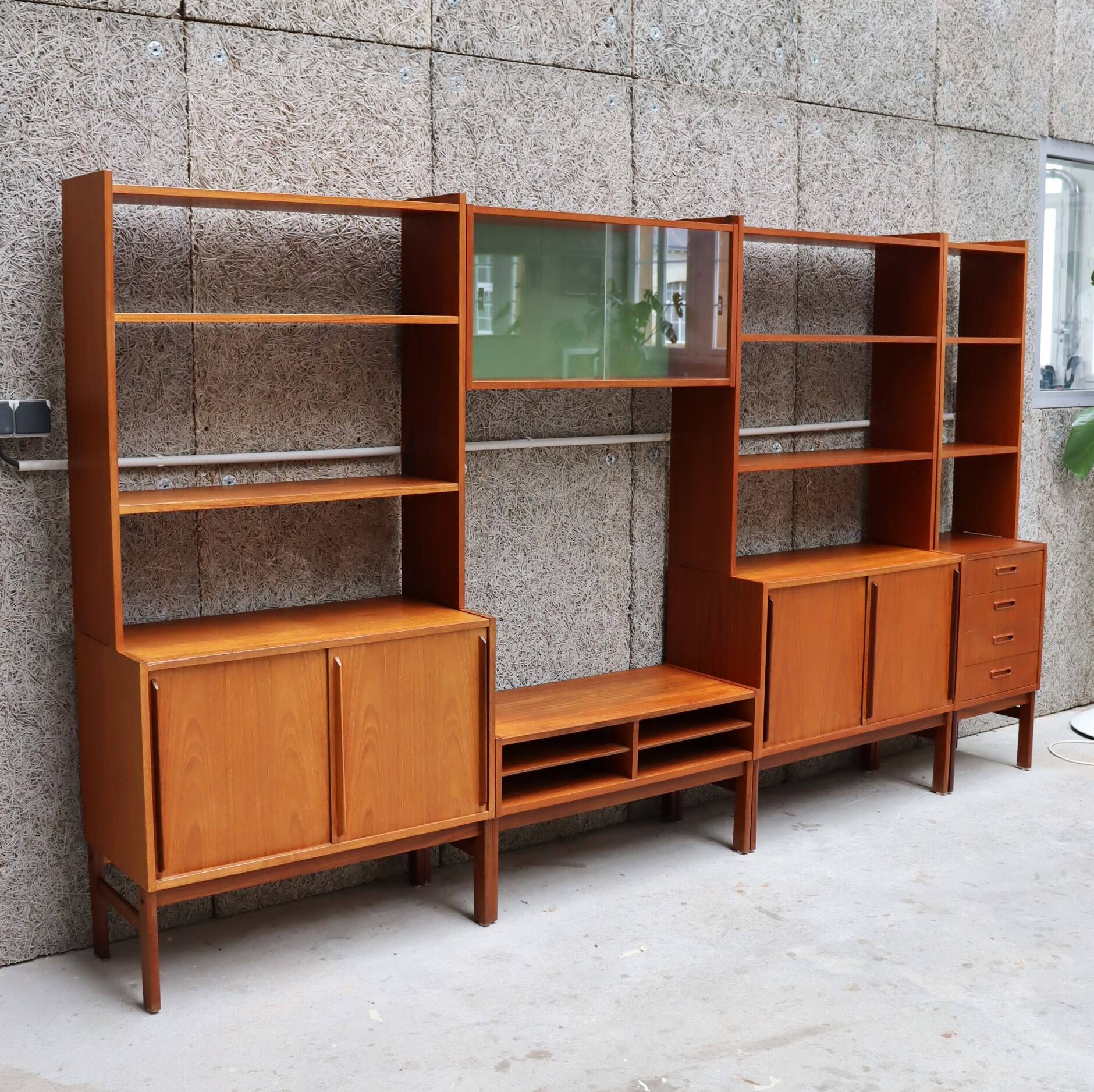 Bibliothèque scandinave modulable années 60