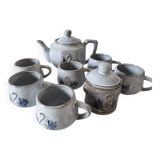Stoneware tea set with swan decor – Hygge & Lagom spirit