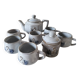 Stoneware tea set with swan decor – Hygge & Lagom spirit