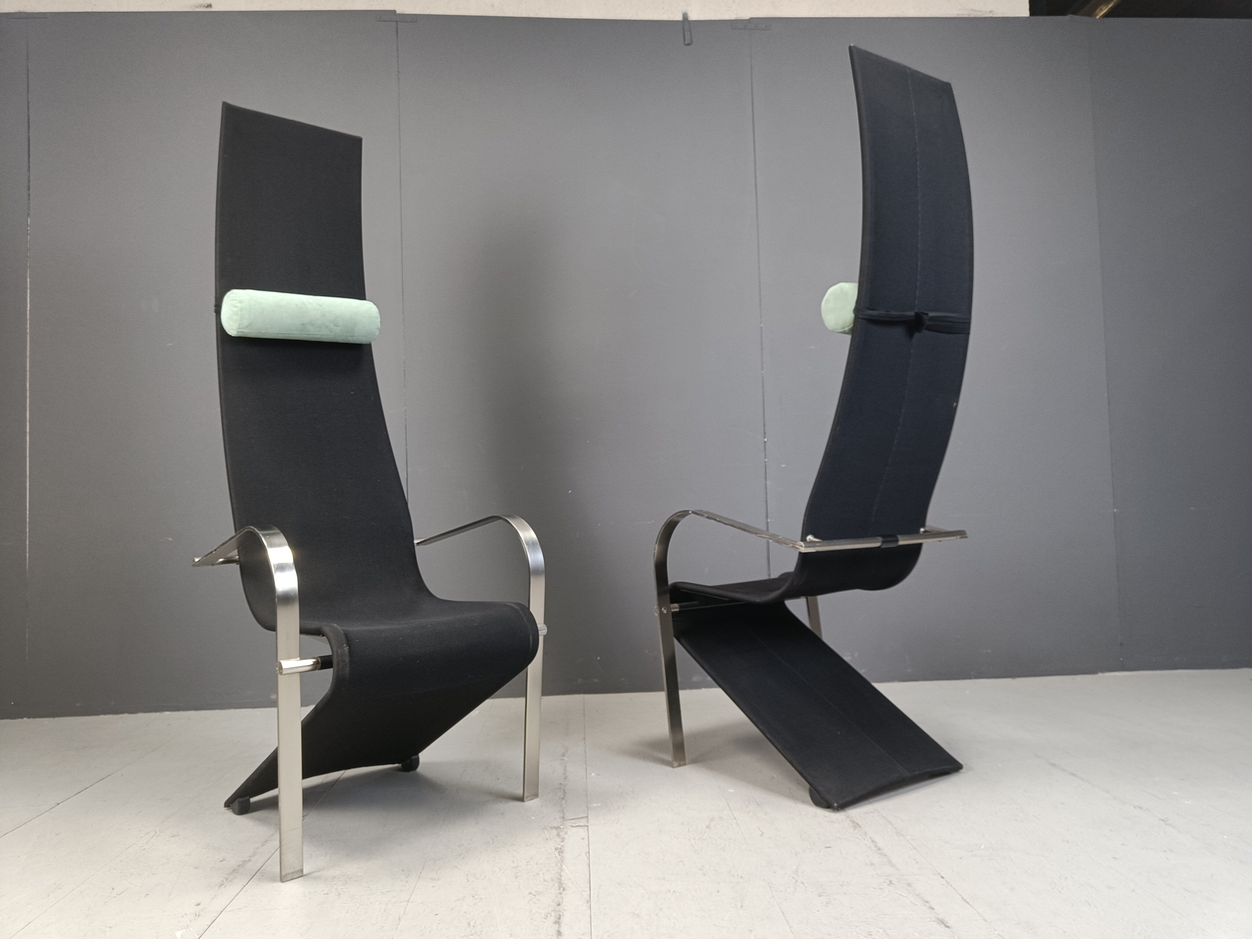 Postmodern King dining chairs by Belgochrom - set of 6