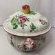 Old soup pot earthenware of the East floral decoration apple XXth