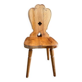 Solid fir chalet chair