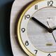 Vintage formica clock rectangular silent wall clock "Gray Galion"