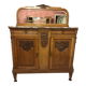 Art Deco sideboard with solid wood mirror and marble top