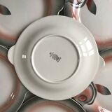 set of 6 fish plates in slip Digoin Sarreguemines 50s