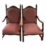 Pair of armchairs in perfect condition, comfortable, old pink