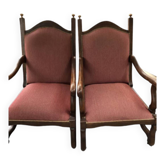Paire de fauteuils en  parfait état, confortables,  vieux rose