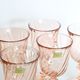 Set of 6 wine glasses in pink glass, Rosaline, by Arcoroc